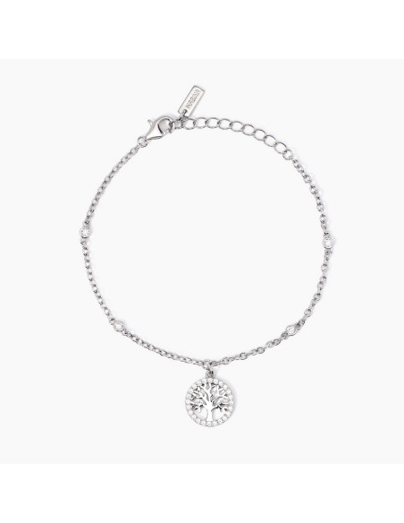 Pulsera de plata 925 con colgante del árbol de la vida y circonitas - Mabina Gioielli