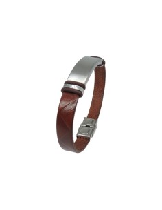 Pulsera IVOIRE Tena de Acero y Piel para Hombre - Estilo y Distinción