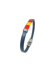 Ivoire Gevano pulsera hombre acero y piel moderna y sofisticada