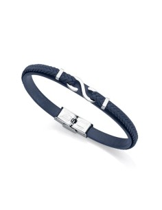 Pulsera Viceroy Magnum para Hombre en Acero y Piel Azul – Modelo 14012P01013