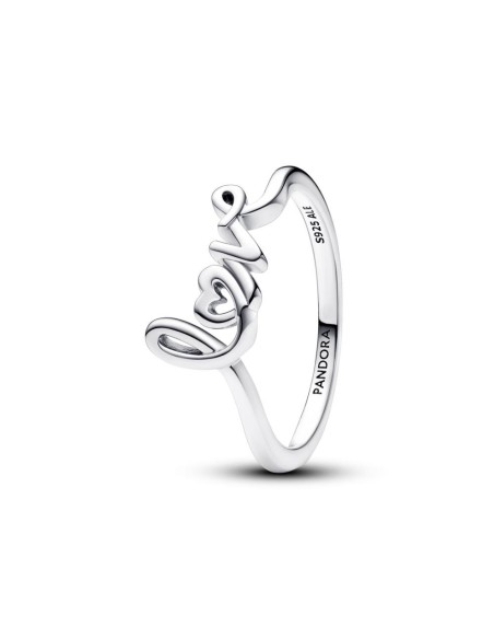 Anillo en plata de ley Love Escrito a Mano