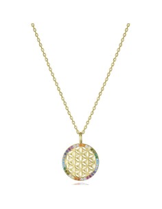 Collar Viceroy Jewels 15123C100-39 de Plata con Baño de Oro y Colgante Redondo