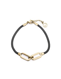 Pulsera Viceroy Fashion 75371P01010 de Acero con Cadena de Serpiente y Aros Dorados
