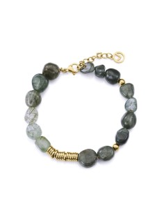 Pulsera Viceroy Fashion 15156P09016 de Acero IP Dorado con Piedras Naturales de Jaspe