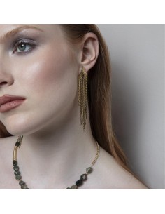 Collar Viceroy Fashion 15156C09016 de Acero IP Dorado con Piedras Naturales de Jaspe Verde 2