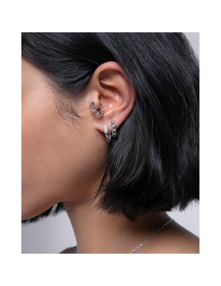 Pendientes Viceroy Jewels de plat ade ley con baño de rodio y circonitas para mujer