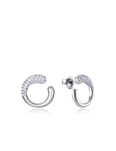 Pendientes Viceroy Jewls de plata de ley con baño de rodio y circonitas para mujer