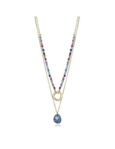 Collar Viceroy Fashion de acero e ip dorado con piedras naturales para mujer