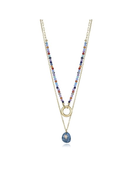Collar Viceroy Fashion de acero e ip dorado con piedras naturales para mujer