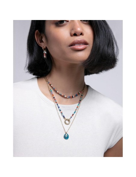 Collar Viceroy Fashion de acero e ip dorado con piedras naturales para mujer