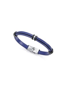 Pulsrea Viceroy Fashion de silicona y piel azul con acero para hombre