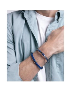 Pulsrea Viceroy Fashion de silicona y piel azul con acero para hombre 2
