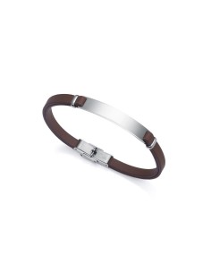 Pulsera Viceroy Fashion de acero reciclado con correa marrón para hombre