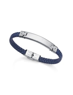 Pulsera Viceroy Fashion de acero y piel azul para hombre