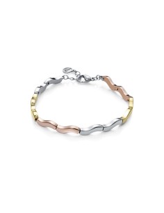 Pulsera Viceroy Fashion tricolor de acero para mujer con diseño ondulado