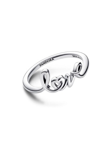 Anillo en plata de ley Love Escrito a Mano