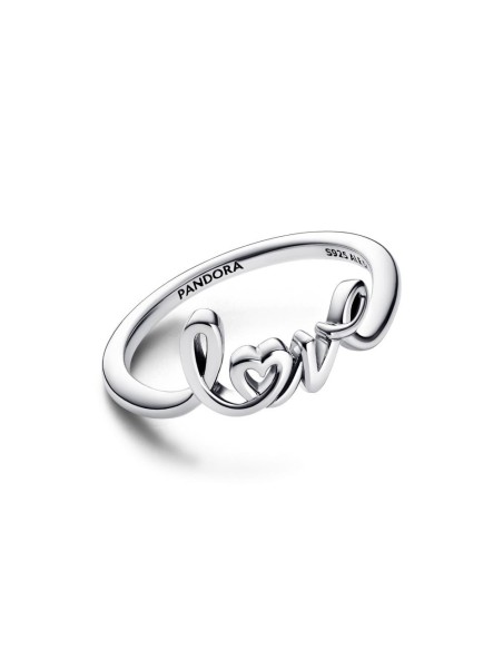 Anillo en plata de ley Love Escrito a Mano