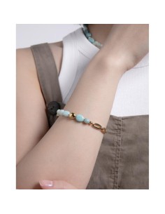 Pulsera Viceroy Fashion de acero e ip dorado con piedras naturales para mujer 2