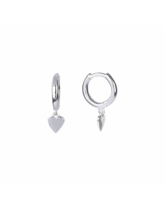 Pendientes Plata Aro Articulado Corazón