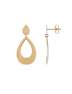 Pendientes Vicky plata de ley 925 chapado oro 18kt largos liso