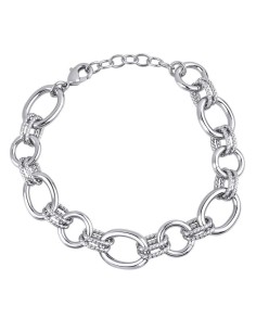 Pulsera acabado en Plata eslabones formas