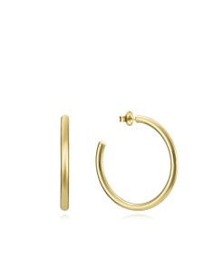 Pendientes Viceroy Jewels de palta de ley dorada en aro de 40x3mm para mujer