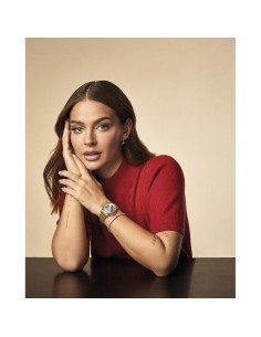 Pendientes Viceroy Fashion de acero e ip dorado con malla milanesa y 1 diamante central 2