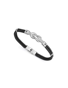 Pulsera Viceroy Fashion de acero e ip negro con naylon negro para hombre