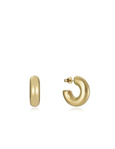 Pendientes Viceroy Fashion de acero IP dorado tipo aro grueso