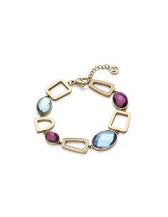 Pulsera Viceroy Fashion acero IP dorado con circonitas y cristales femenina