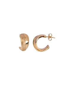 Pendientes de aro Vidal&Vidal de 18x9,5mm satinado/rayado en dorado