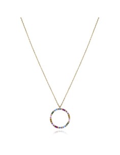 Collar de plata de ley con baño de oro y circonitas de Viceroy Jewels