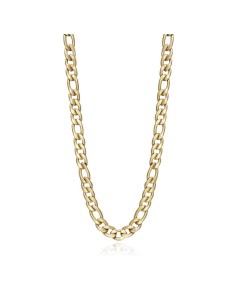 Collar Viceory Fashion dorado tipo Figaro grande para mujer