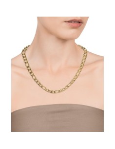Collar Viceory Fashion dorado tipo Figaro grande para mujer 2