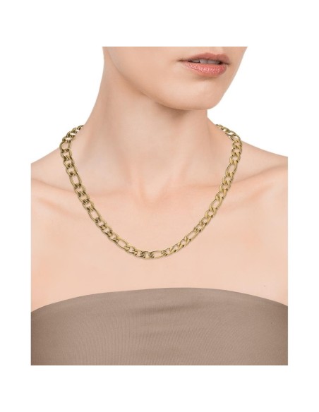 Collar Viceory Fashion dorado tipo Figaro grande para mujer