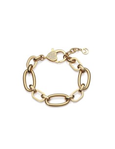 Pulsera Viceroy Fashion de acero dorado con circonitas