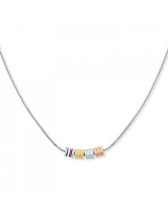 COLLAR AC INOX DETALLE TRICOLOR AC PAV. OR ROSA PAV OR AMAR