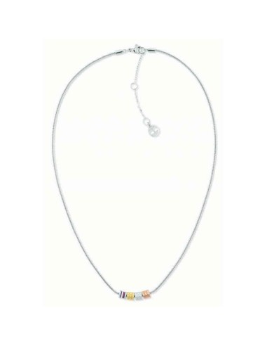 COLLAR AC INOX DETALLE TRICOLOR AC PAV. OR ROSA PAV OR AMAR