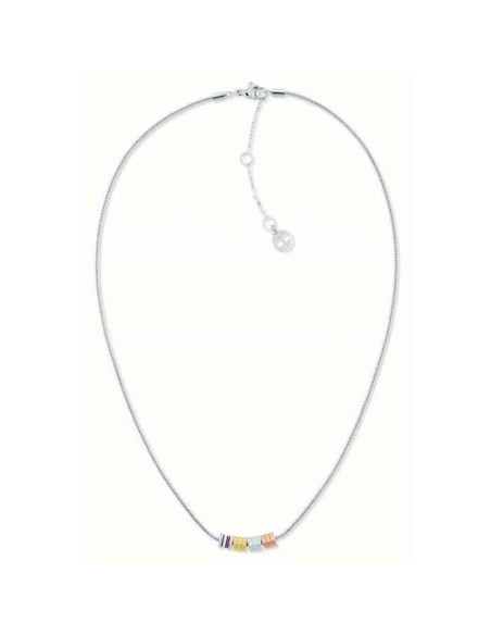 COLLAR AC INOX DETALLE TRICOLOR AC PAV. OR ROSA PAV OR AMAR