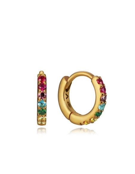 Pendientes Viceroy Jewels de plata de ley chapado oro con circonitas de color