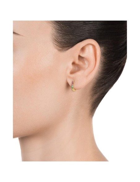 Pendientes Viceroy Jewels de plata de ley chapado oro con circonitas de color
