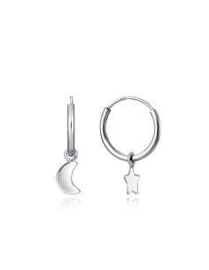 Criollas de plata con Luna y Estrella