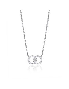 Collar de Viceroy Jewels en plata de ley formando 2 aros de circonitas