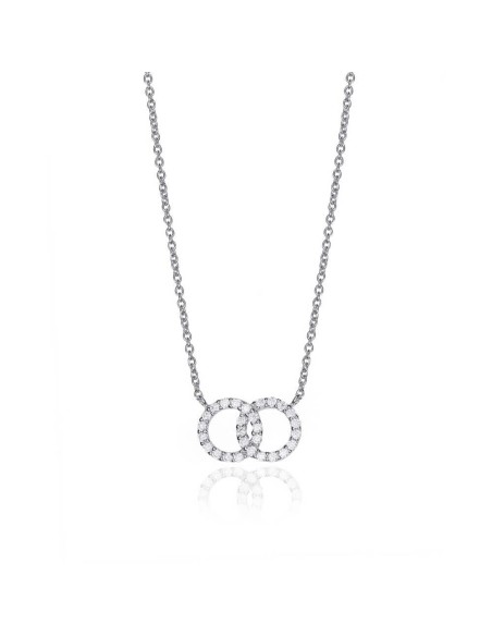 Collar de Viceroy Jewels en plata de ley formando 2 aros de circonitas