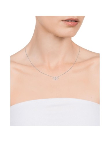 Collar de Viceroy Jewels en plata de ley formando 2 aros de circonitas
