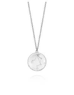 Cadena de plata con horóscopo Libra