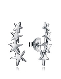 Pendientes plata Multi Estrellas para mujer 2