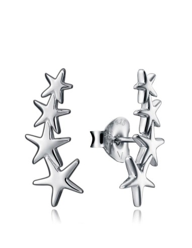 Pendientes plata Multi Estrellas para mujer