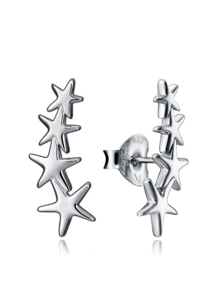 Pendientes plata Multi Estrellas para mujer