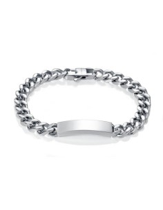 Pulsera con chapa para grabar en acero